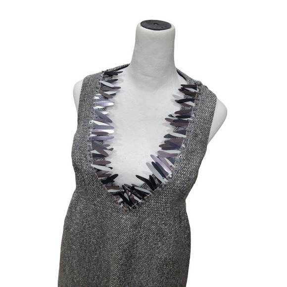 Anna Sui Target 20th Anniversary Collection Tweed Boucle Silver Dress Size Small - Picture 5 of 12